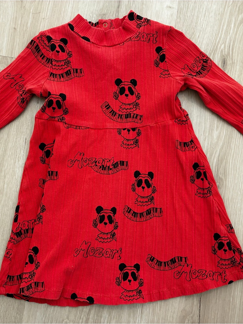 Mini Rodini Red Panda Print Dress
